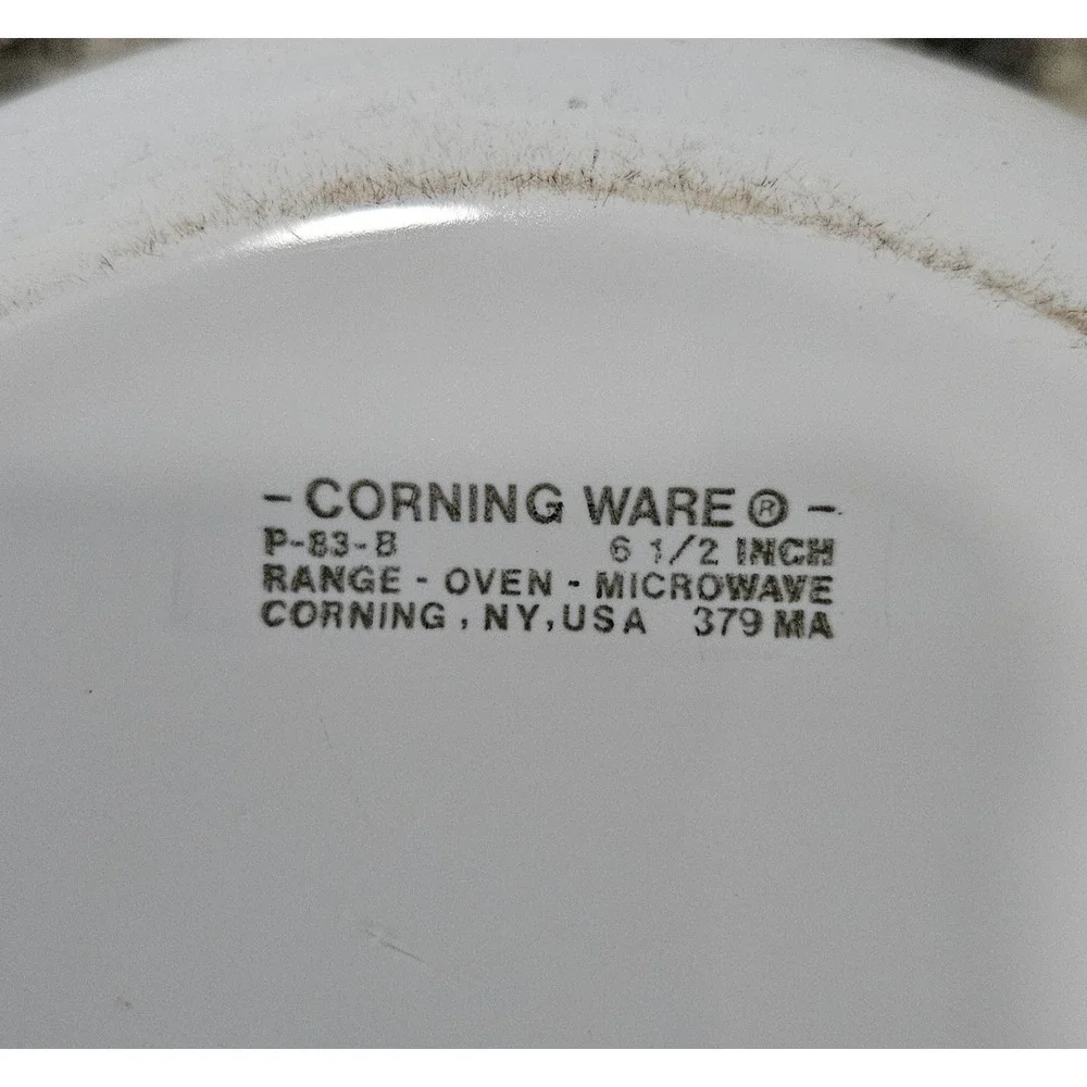 Corning Ware Blue Cornflower 6.5 Inch Skillet P-83-B Vintage White Frying Pan